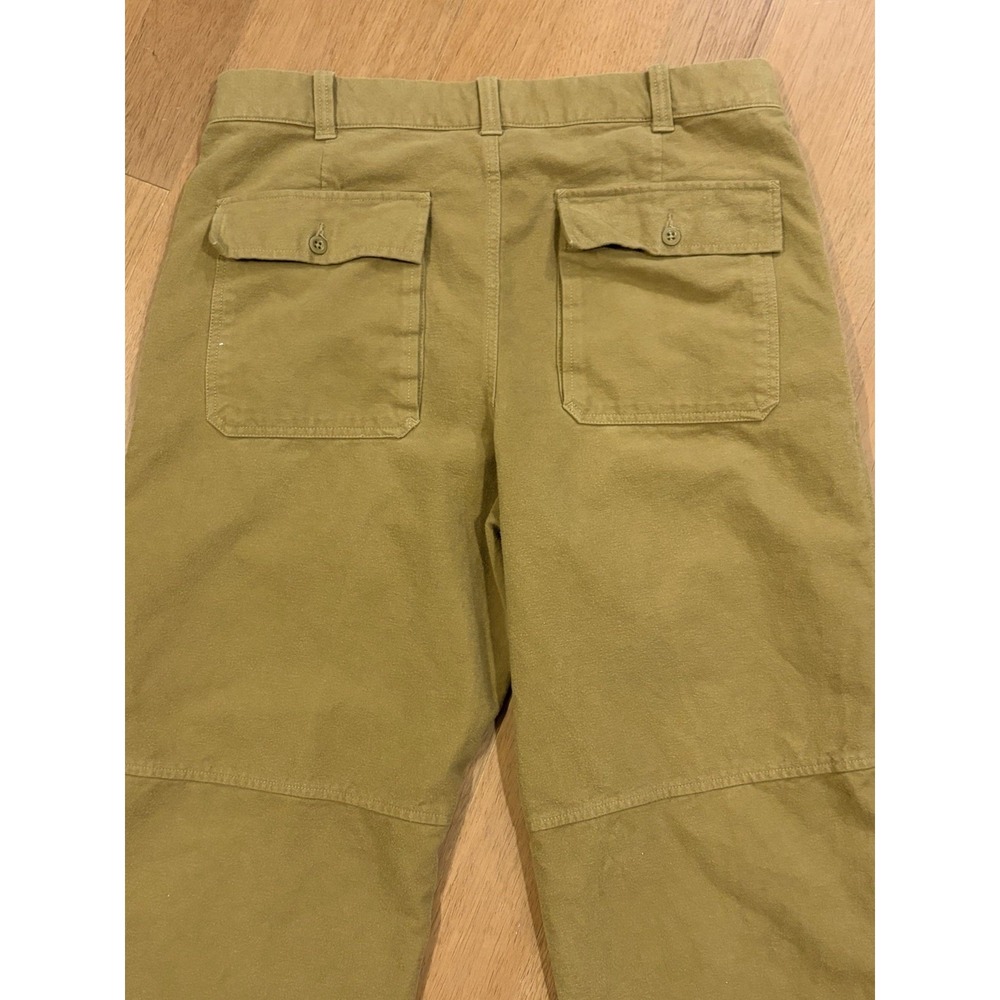 Vintage Gap Field Officer Pants 36x32 Tan Military Wide Leg Baggy Chamois Y2K - Picture 9 of 13